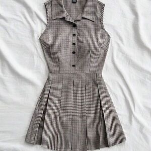 SHEIN Black and White Checkered Dress